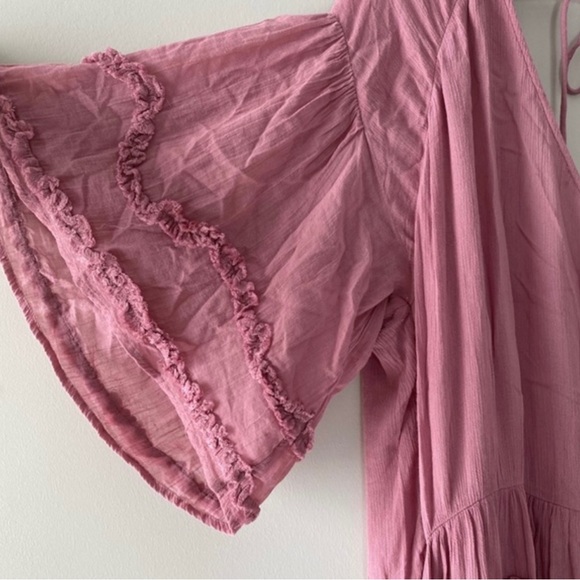 NWOT Free People Orianna Maxi Dress Bubblegum Pink M - Picture 5 of 13